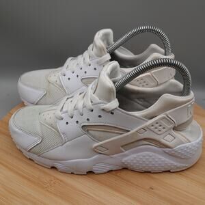 Nike 6Y Womens 7.5 Air Huarache Run GS White Pure Platinum 654275-110 Flaws
